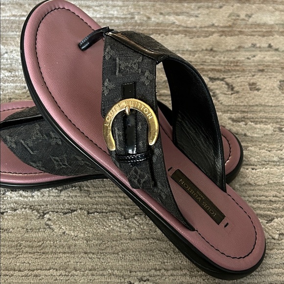 Authentic Louis Vuitton Denim Monogram Sandals - Picture 15 of 17